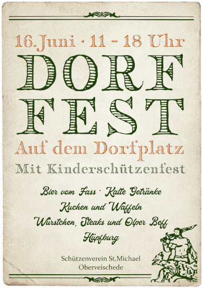 Einladung Dorffest Kinderschützenfest 2022